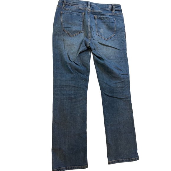 Kensie Women's Jeans Straight Leg Mid Rise Five Design Pockets Blue Size 6/28 - Picture 2 of 10